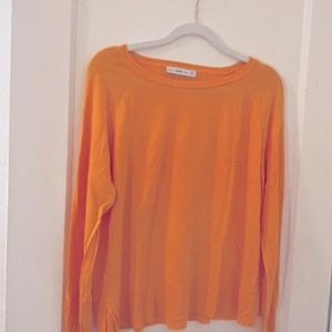 Knitwear long sleeves top from zara in orange
